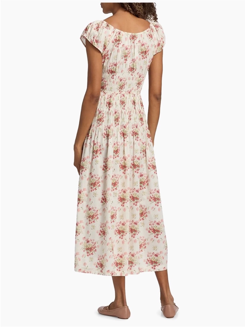 NWT $350 DOEN QUINETTE DRESS in IVORY LANTANA FLORAL Sz Medium - Picture 4 of 16